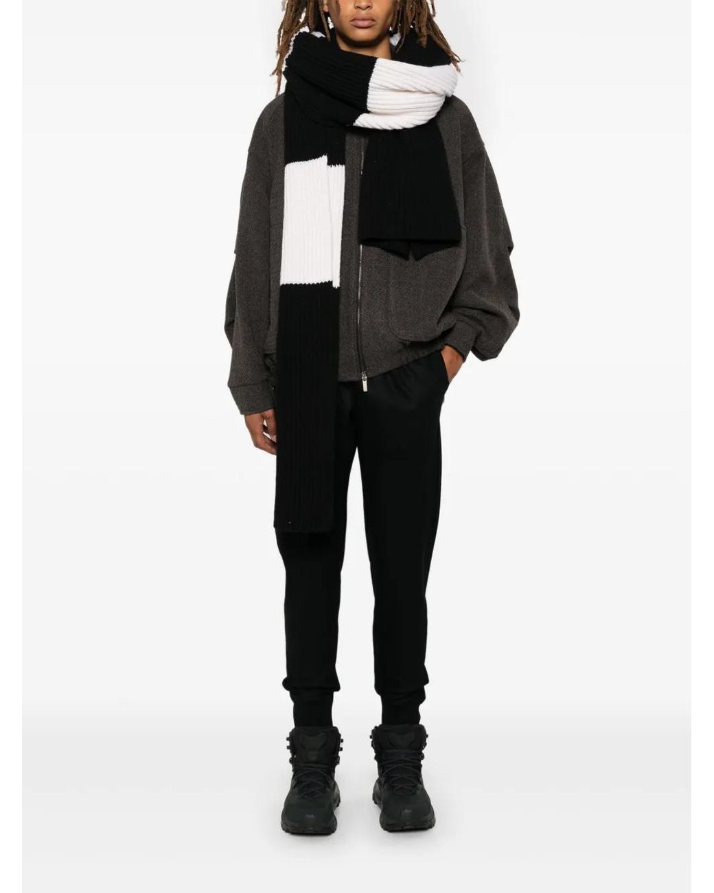Jil Sander Black Wool Track Pants for men