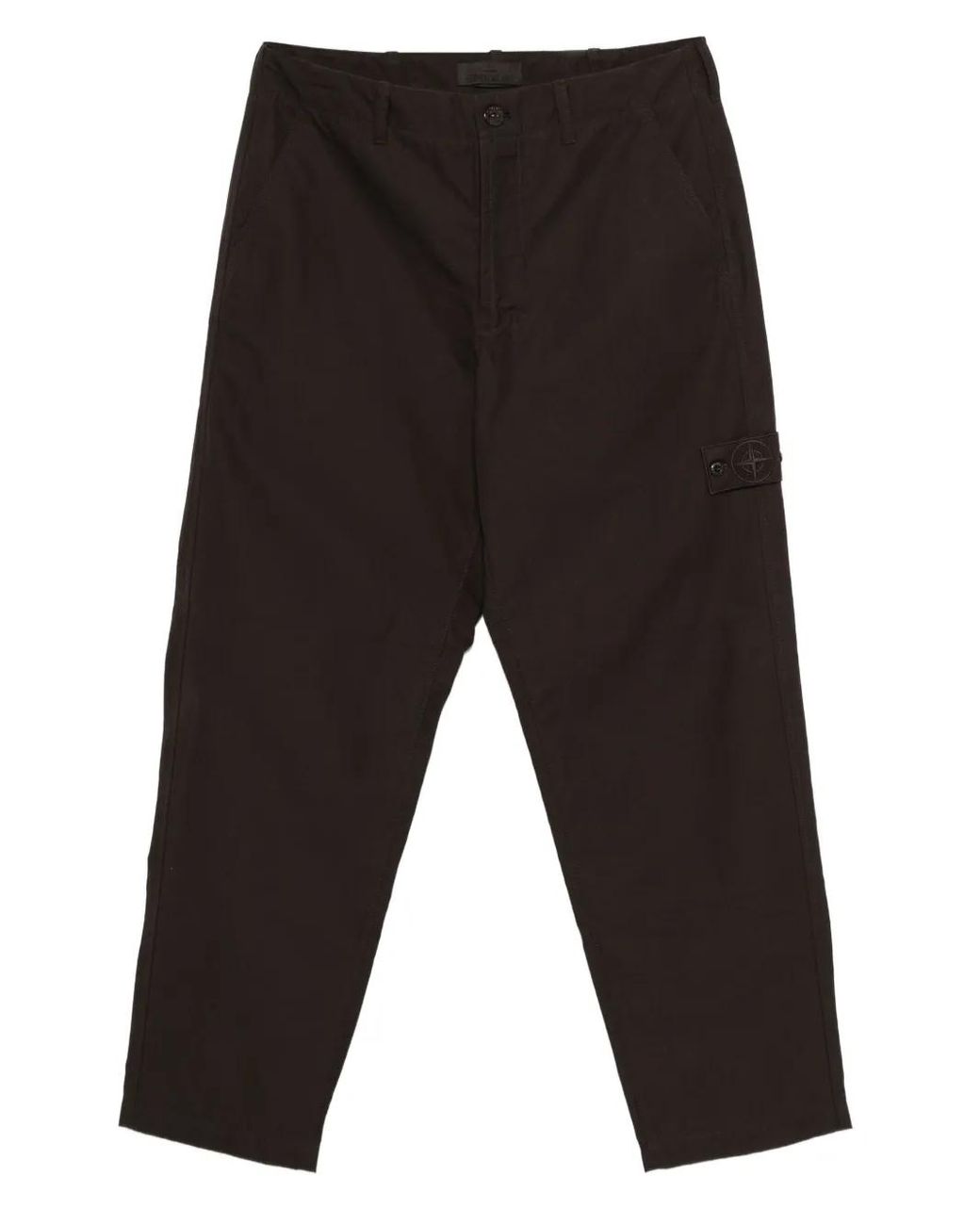 Stone Island Black Straight-Leg Trousers for men