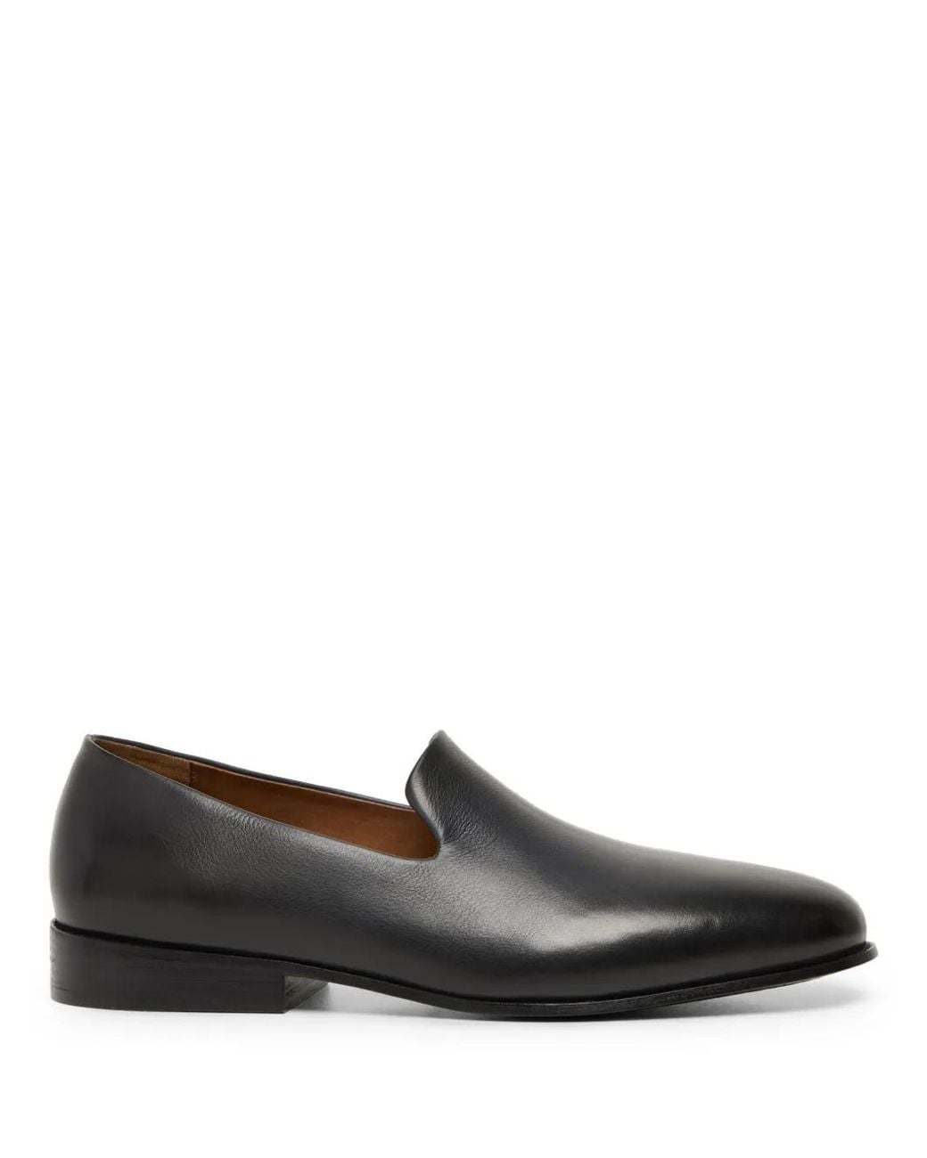 Marsèll Black Codina Almond-Toe Leather Loafers for men