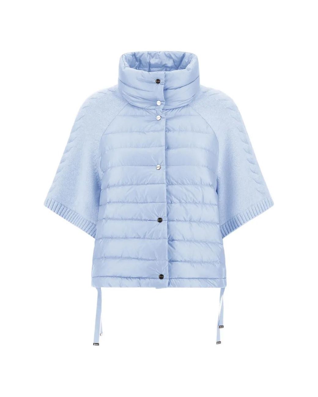 Herno Blue Quilted Cable-Knit Jacket