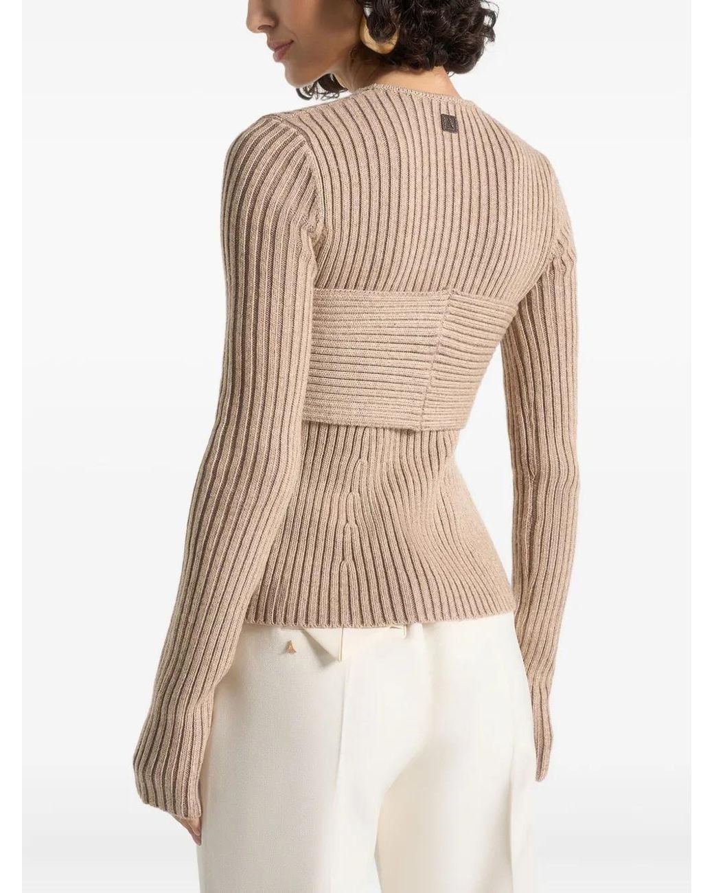 Manière De Voir White Marisa 2-In-1 Knit Bandeau Cardigan
