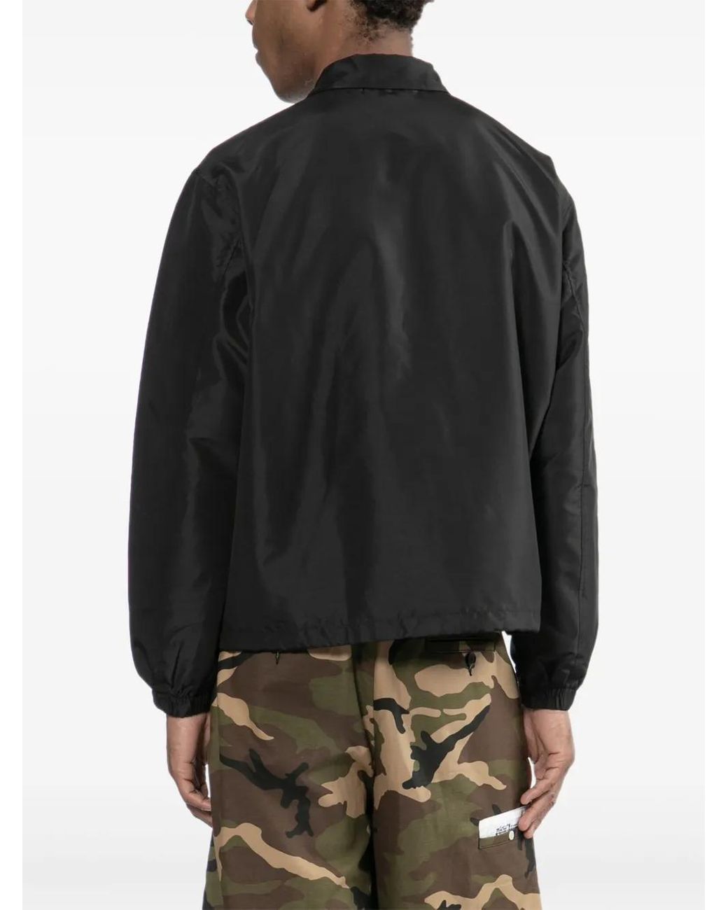Chocoolate Black Logo-Embossed Jacket for men