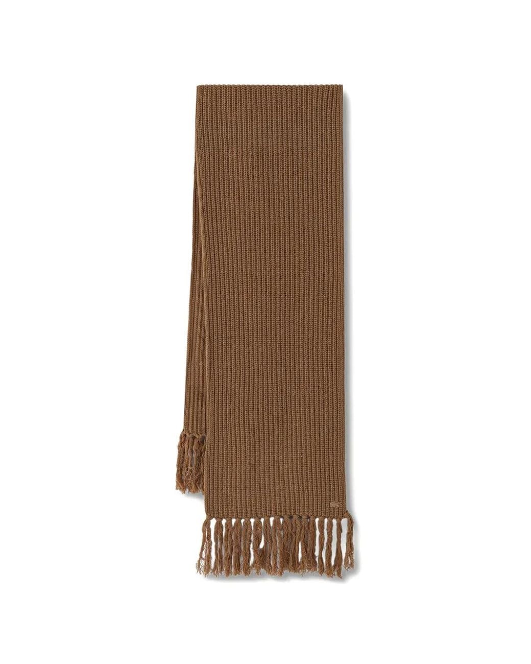 Lacoste Natural Schal Mit Fransen