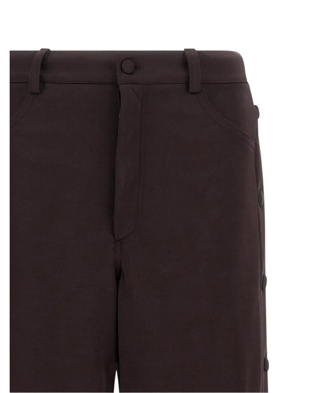DI.LA3 PARI' Purple Button-Side Wide-Leg Trousers