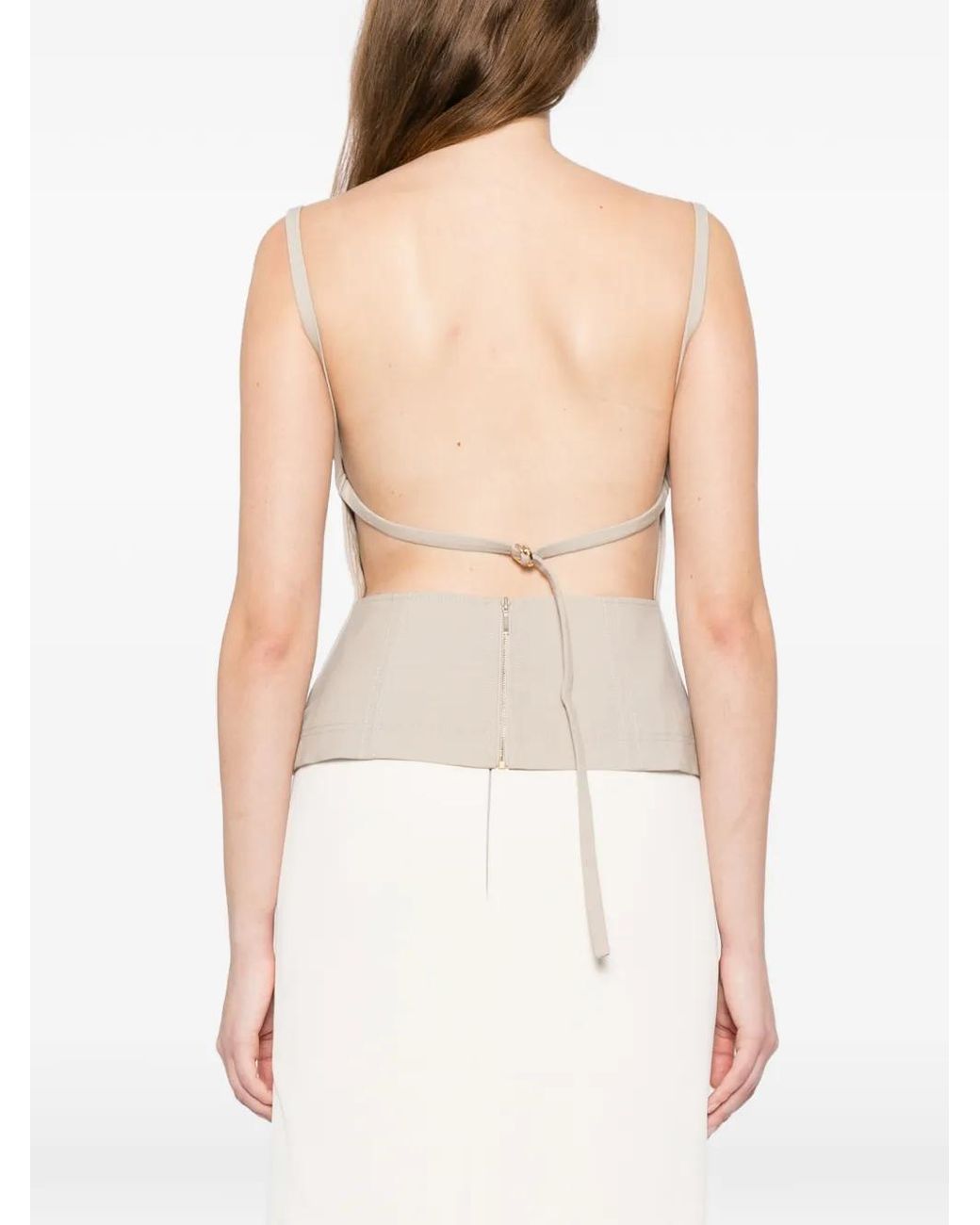 Acler White Folie Top