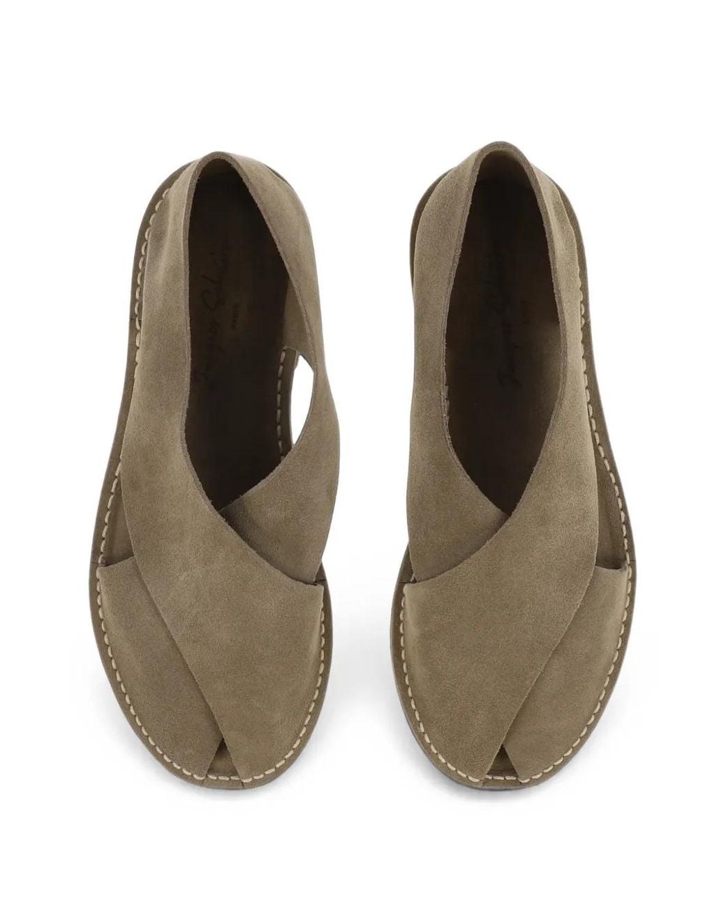 Jacques Soloviere Natural Biarritz Crossover Suede Sandals for men