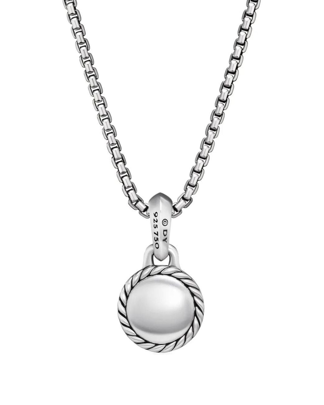 David Yurman Metallic Sterling Evil Eye Emerald Amulet (14.5Mm) for men