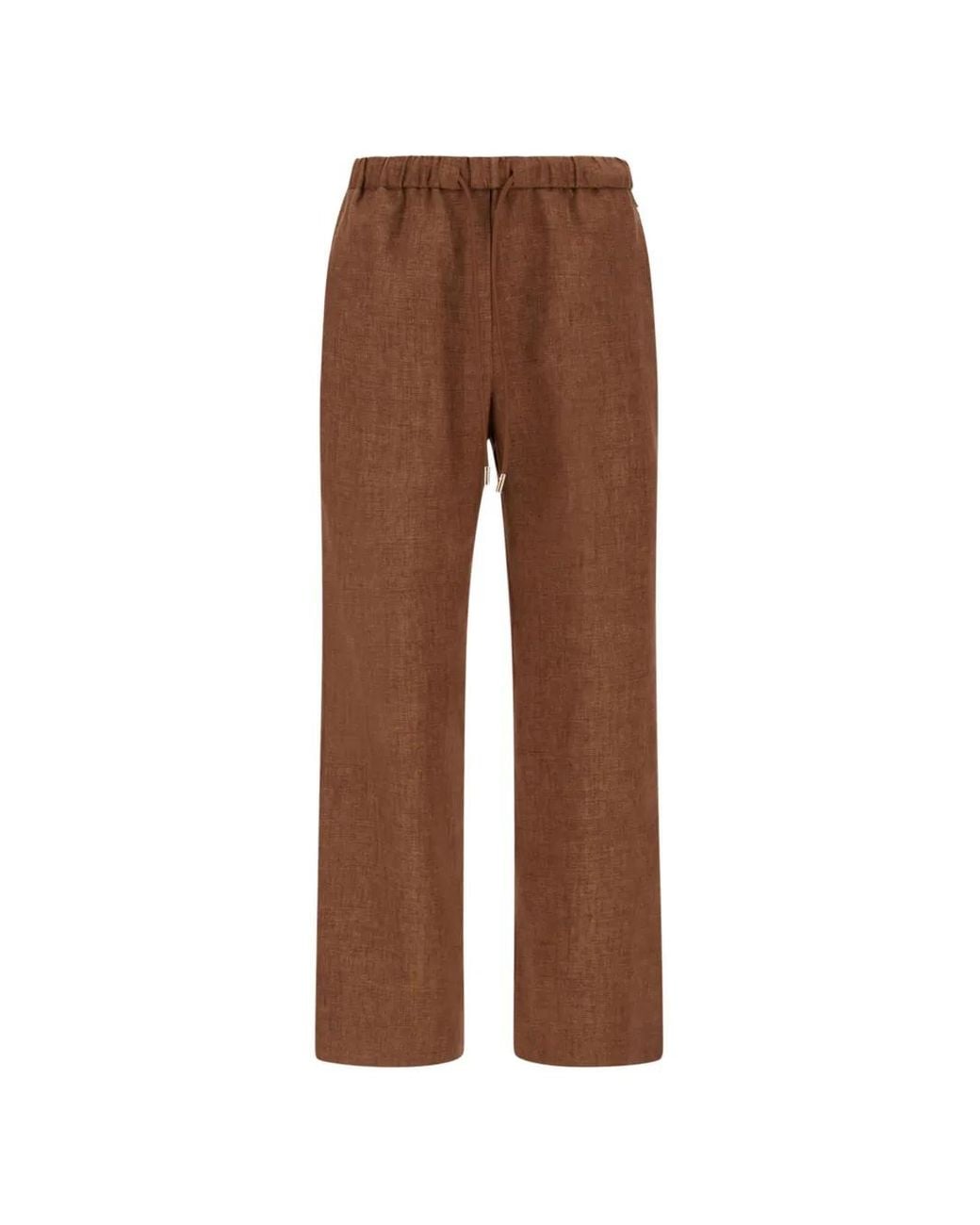 Herno Brown Pantalon À Lien De Resserrage
