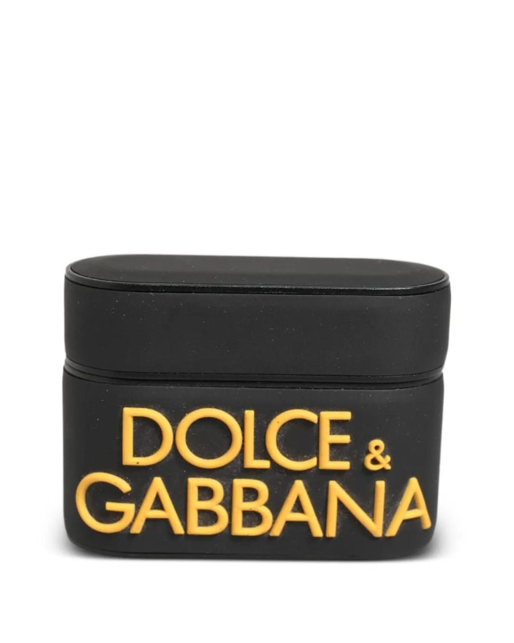 Dolce & Gabbana Black Airpods Logo-Embossed Case