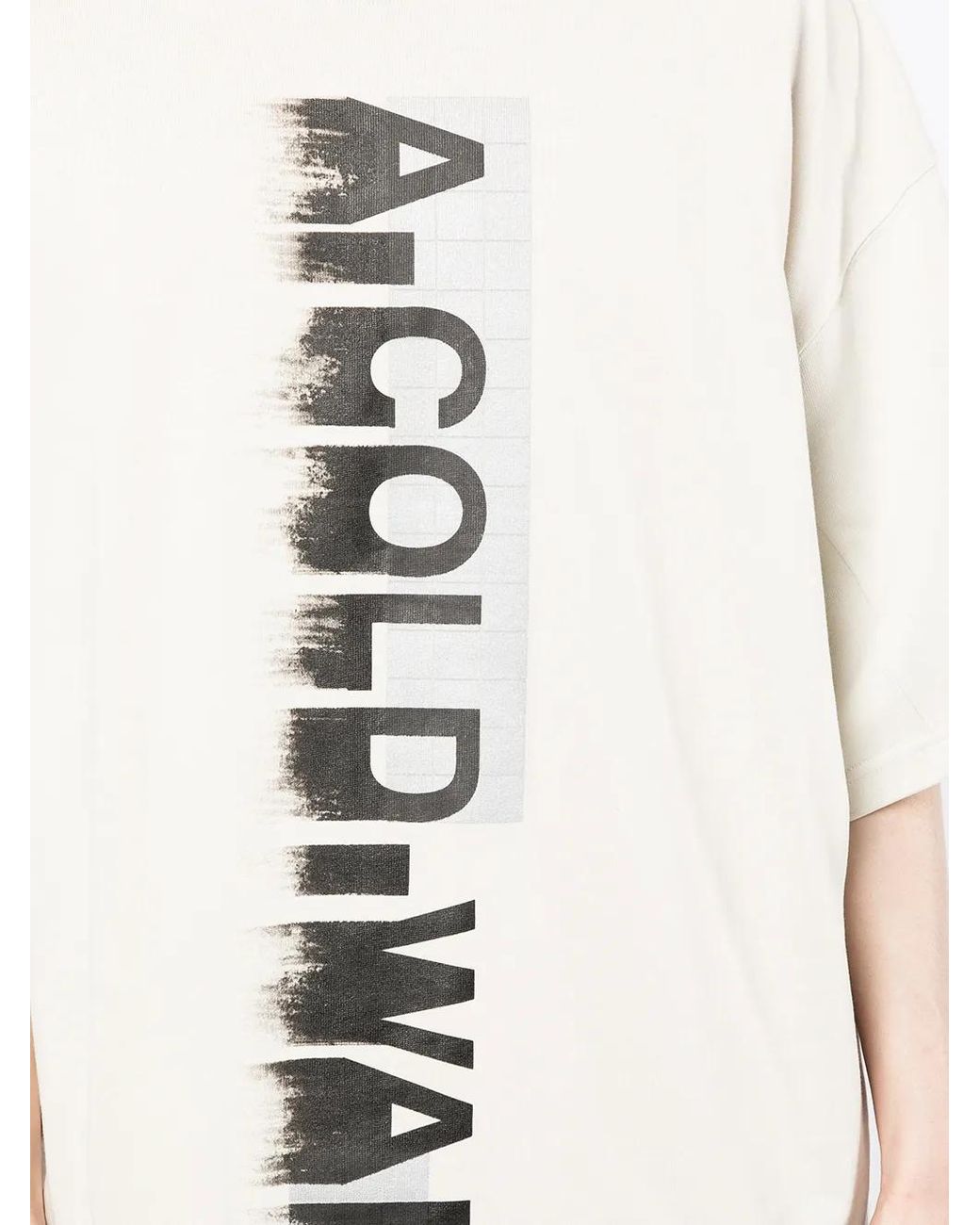 A_COLD_WALL* White Blurred Logo-Print T-Shirt for men