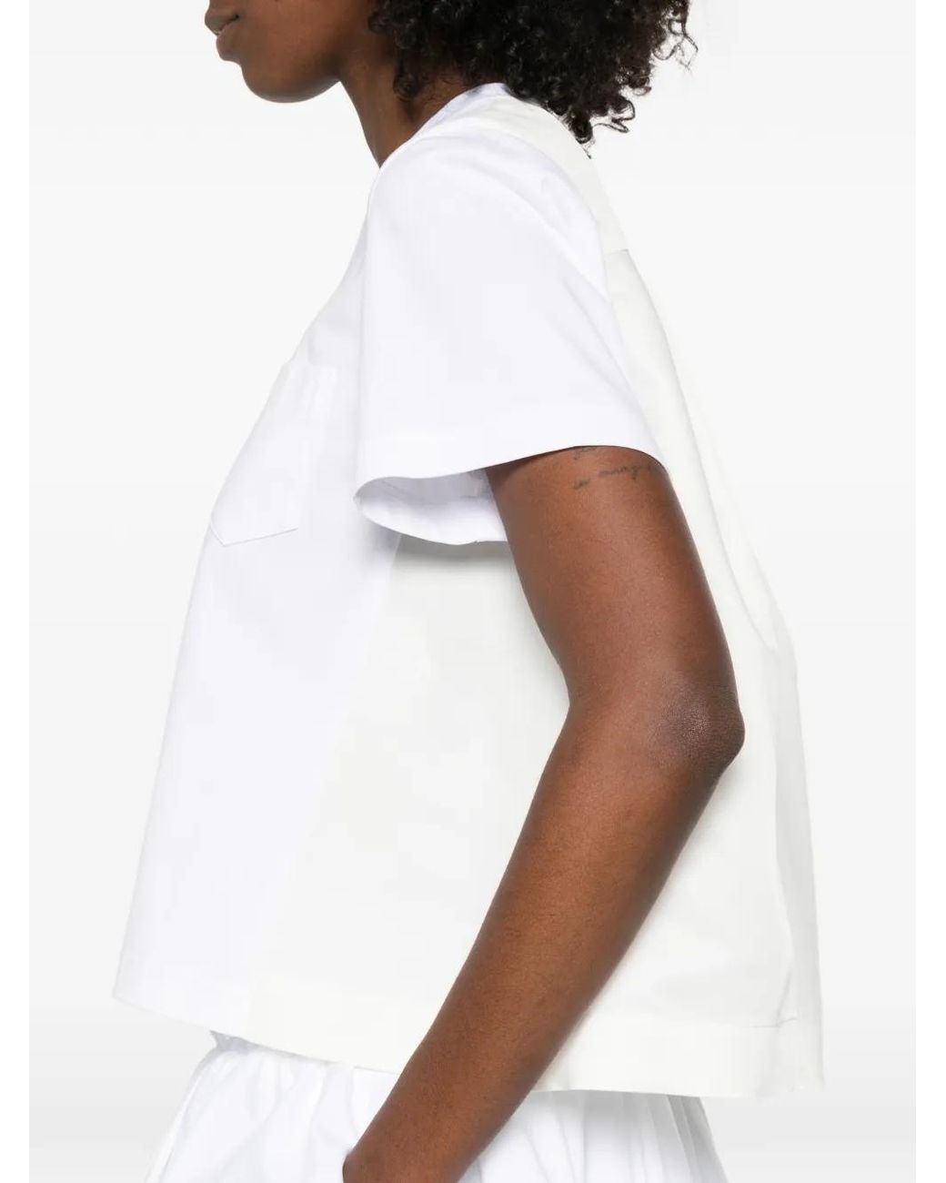 Sacai White Chest-Pocket T-Shirt