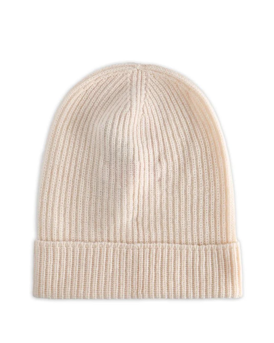 The Elder Statesman Natural Ribbed Hat