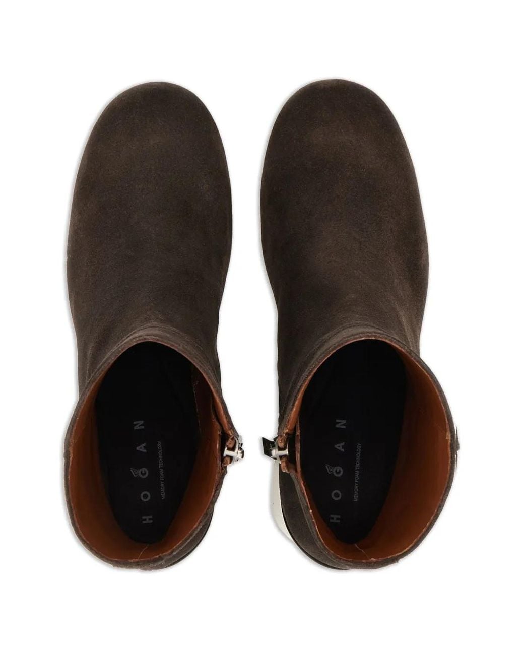 Hogan Black 90Mm Suede Side-Zip Boots