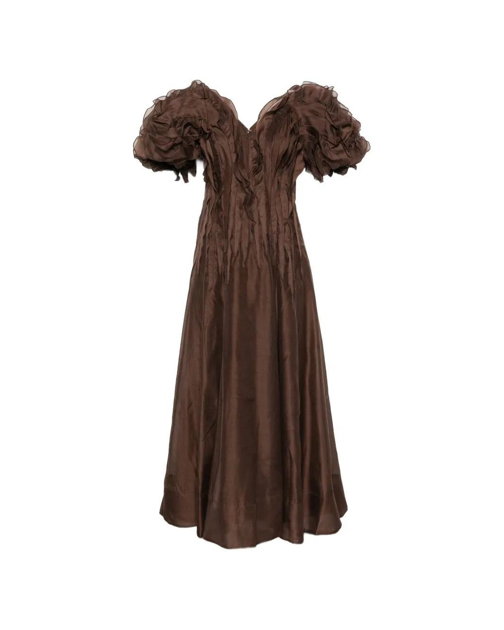 Aje. Brown Seraphina Midi Dress
