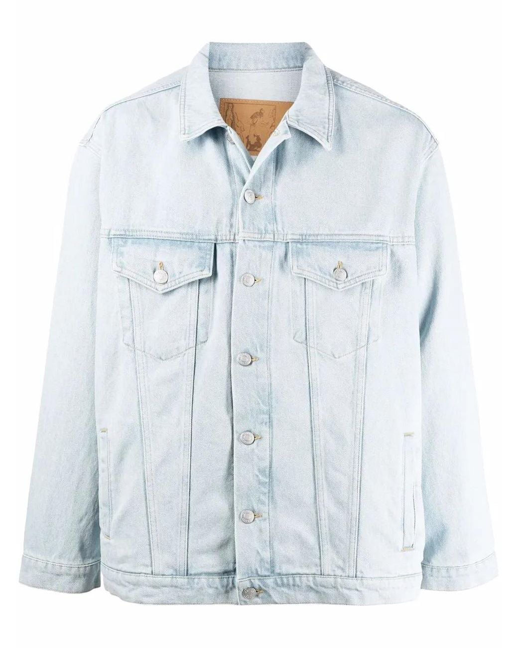 Martine Rose Blue Logo-Print Denim Jacket