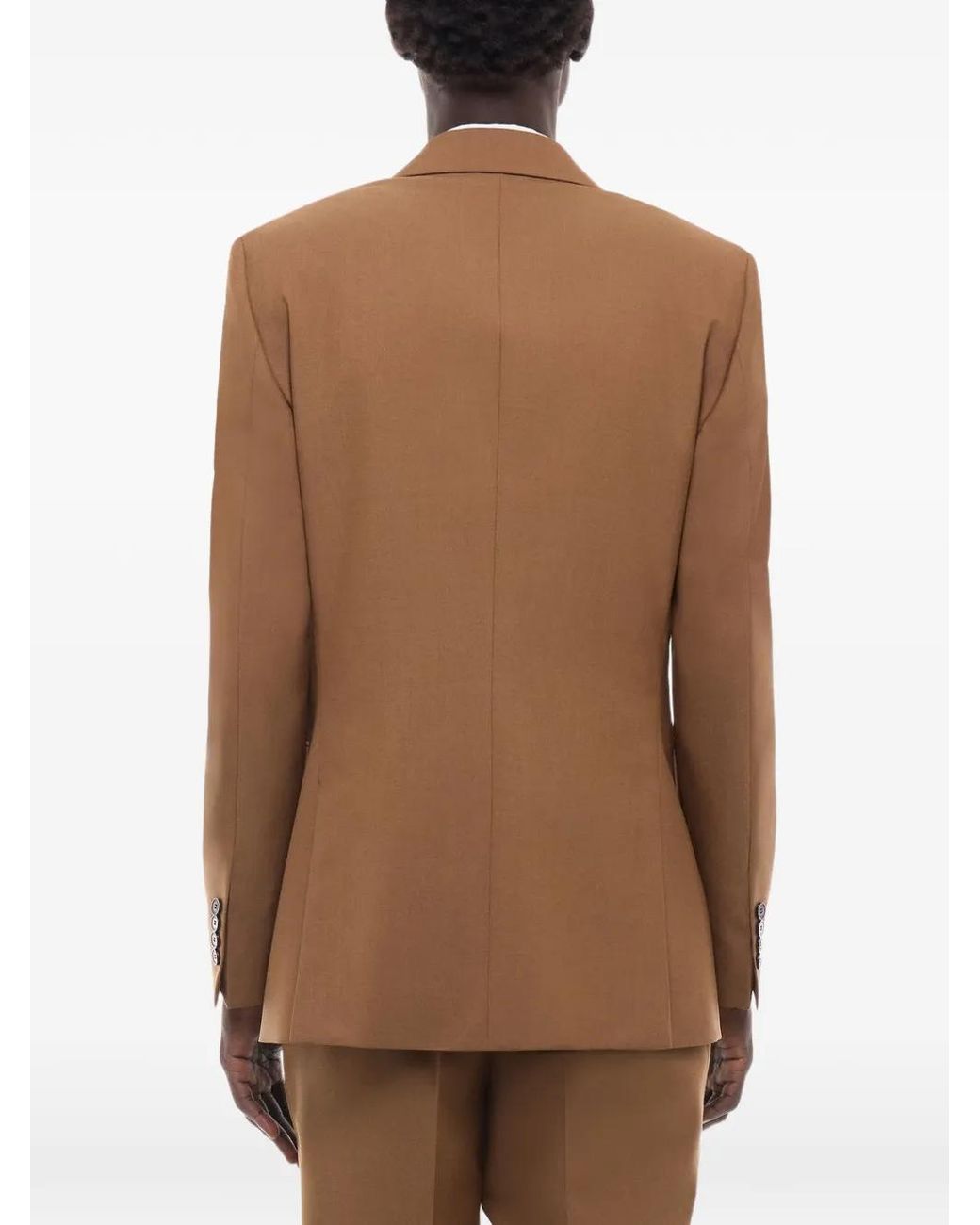 Fursac Brown Single-Breasted Wool Blazer for men