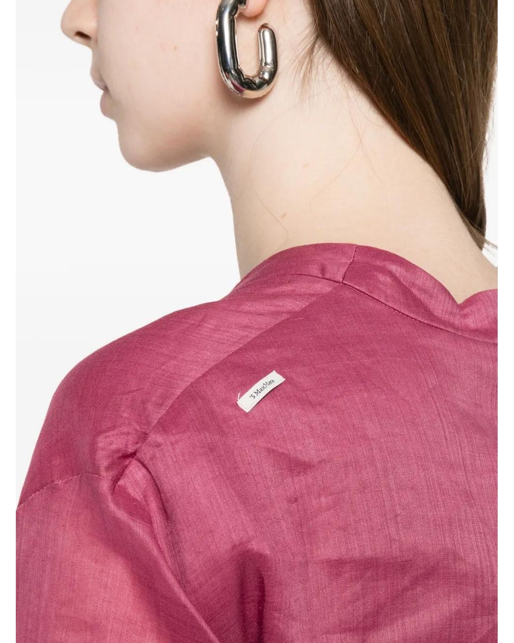 Max Mara Pink Camilla Tie-Waist Midi Dress