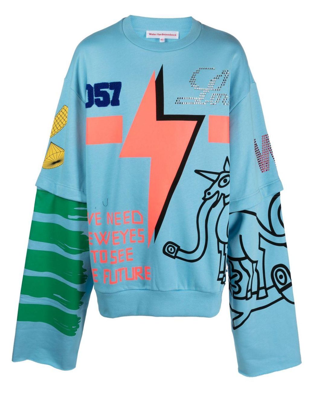 Walter Van Beirendonck Logo-Print Crew Neck Sweatshirt