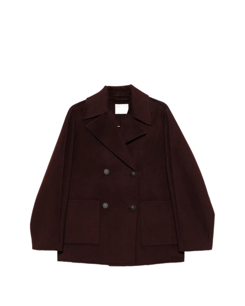 Joseph Red Flavia Double-Breasted Peacoat