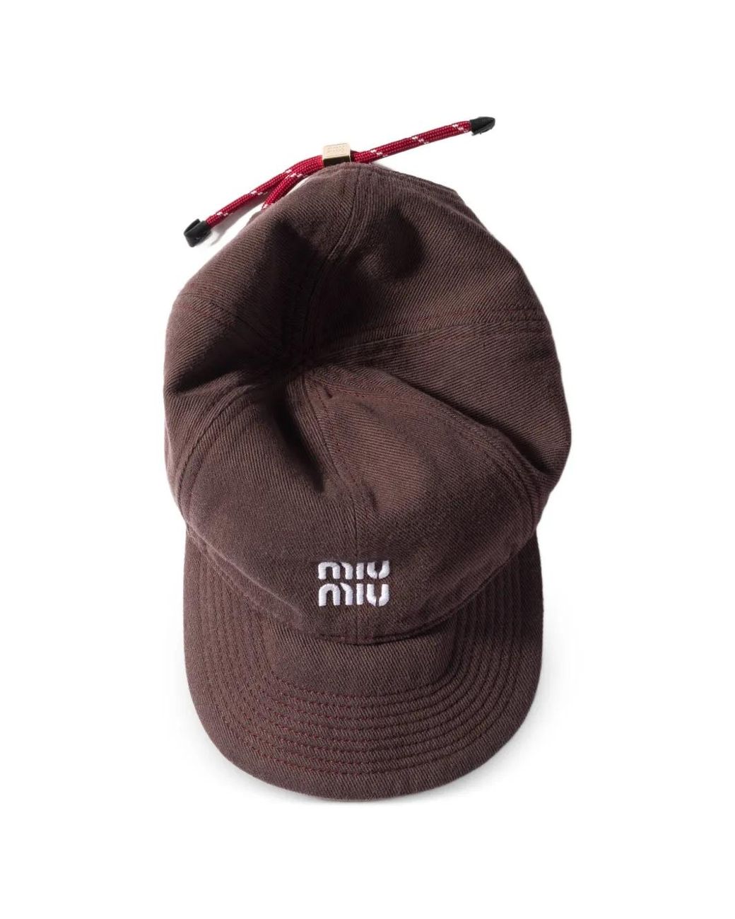 Miu Miu Brown Denim Baseball Cap