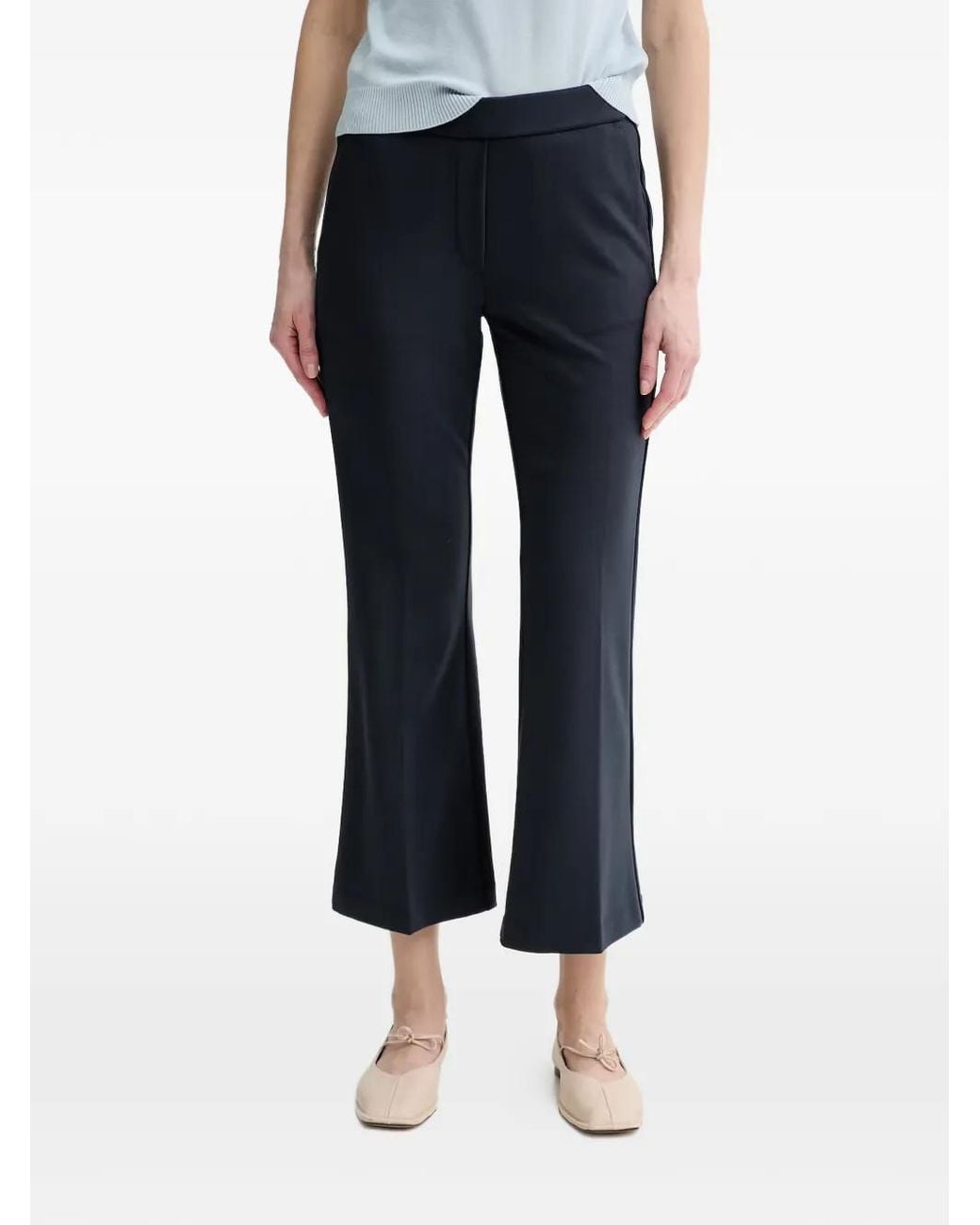 Marc O' Polo Blue Cropped Flared Trousers