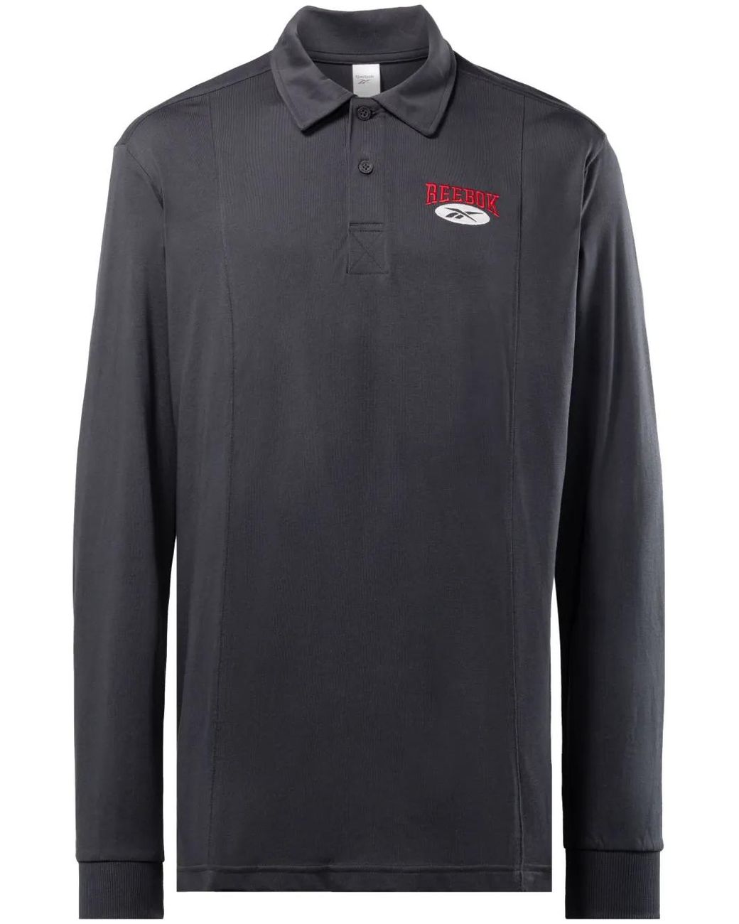 Reebok Blue Logo-Embroidered Cotton Polo Shirt