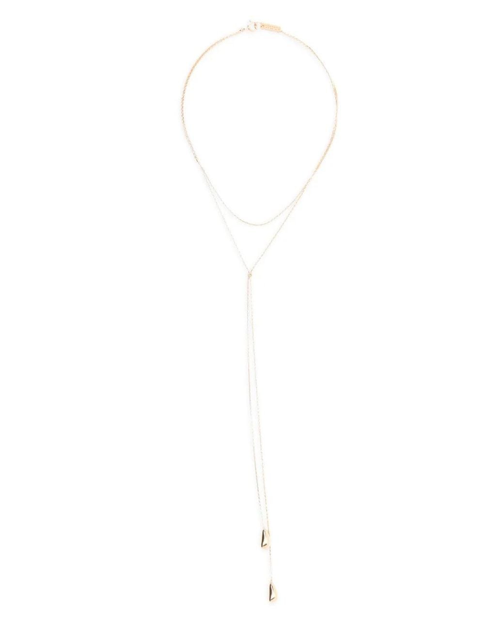 Isabel Marant White Drop-Pendant Necklace