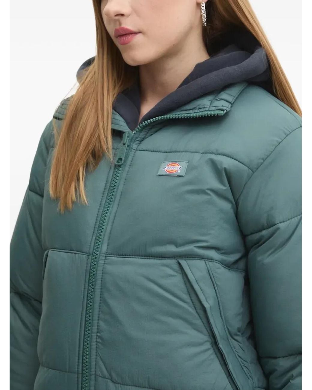 Dickies Blue Hooded Quilted Jacket