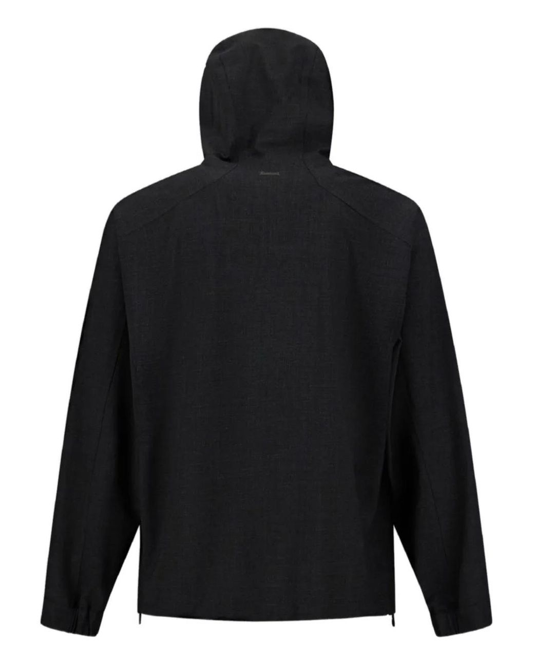 Herno Black Hooded Zip-Front Jacket for men