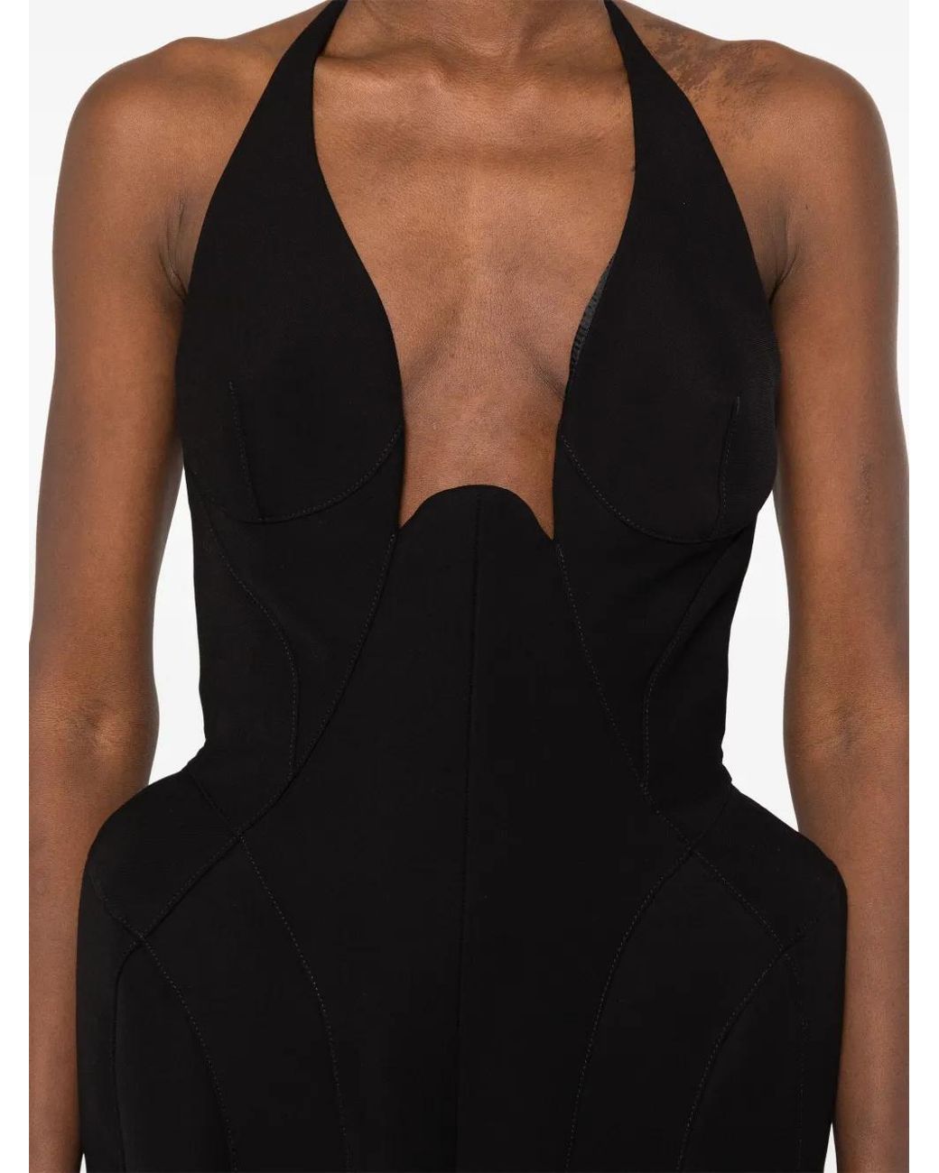 Mugler Black Tailored Mini Dress
