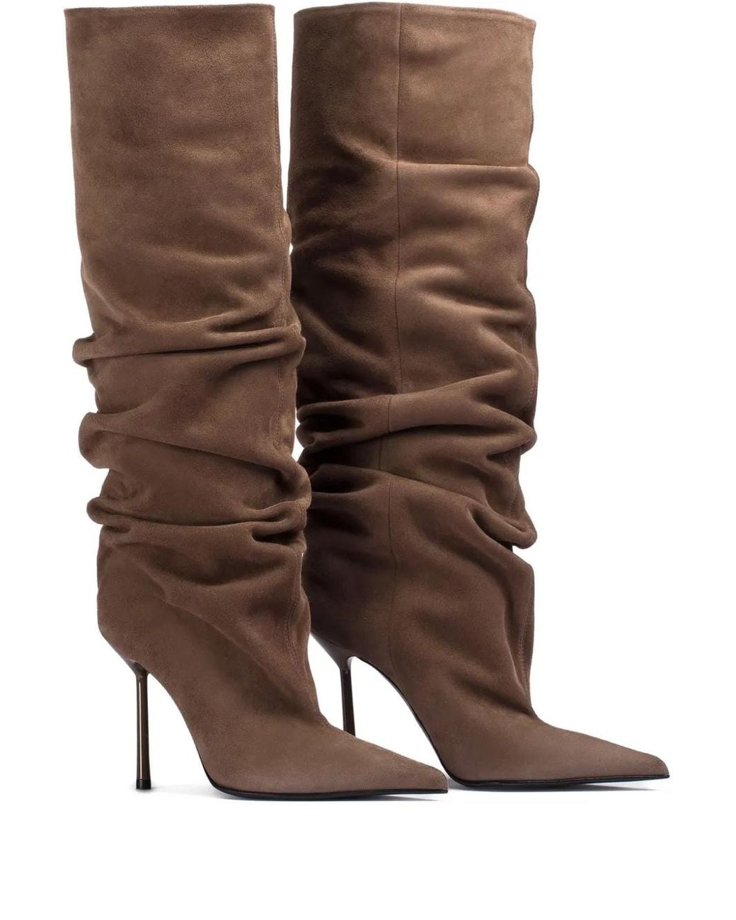 Le Silla Brown 100Mm Bella Suede Boots