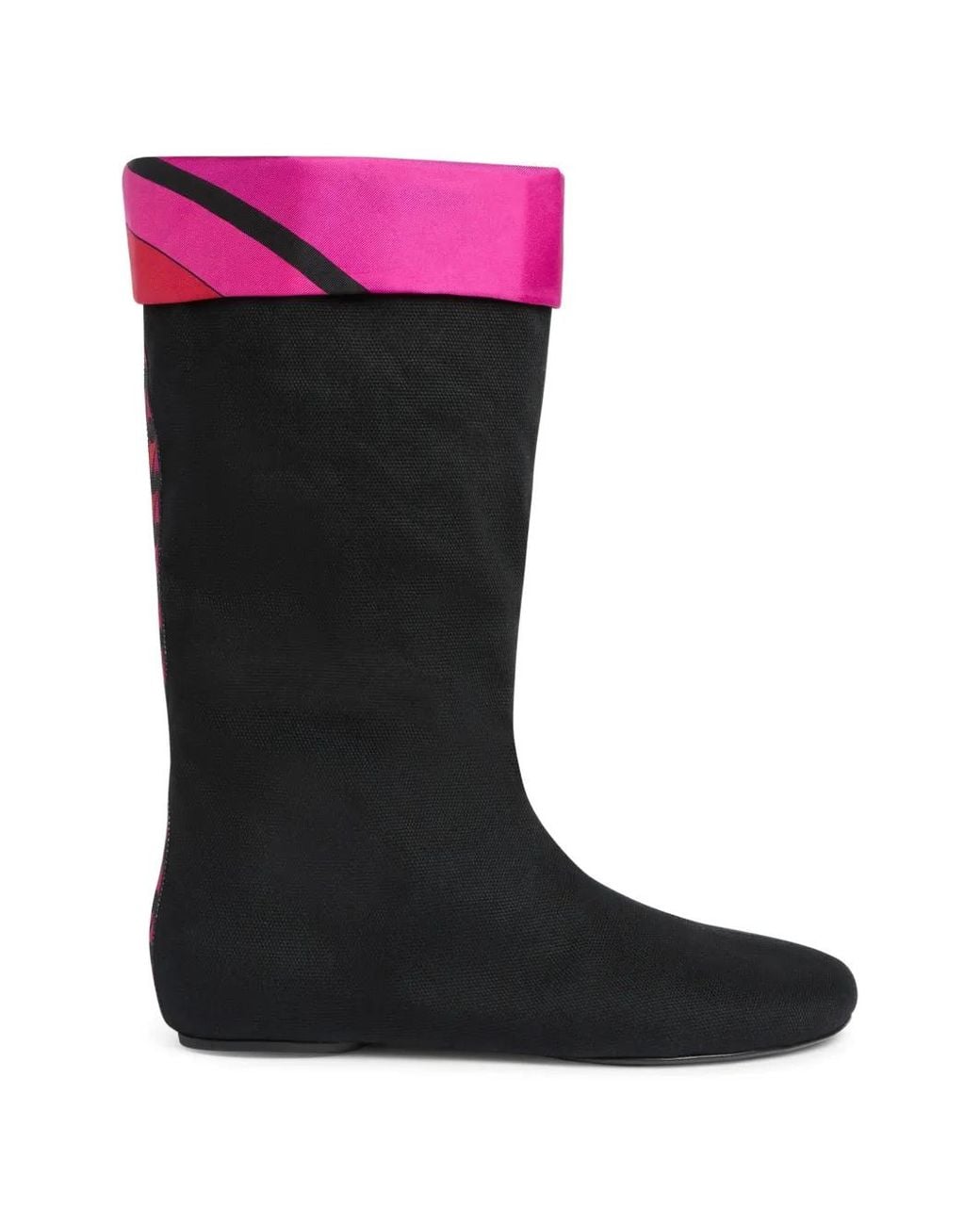 Emilio Pucci Black Boots With Printed Details