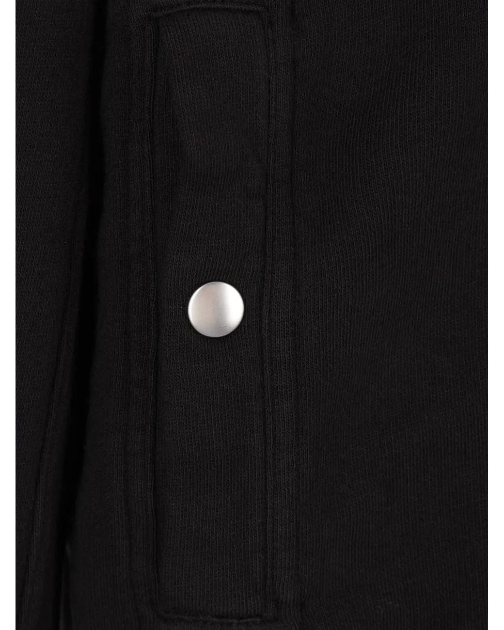 Rick Owens Black Zip-Up Cotton Track Jacket for men
