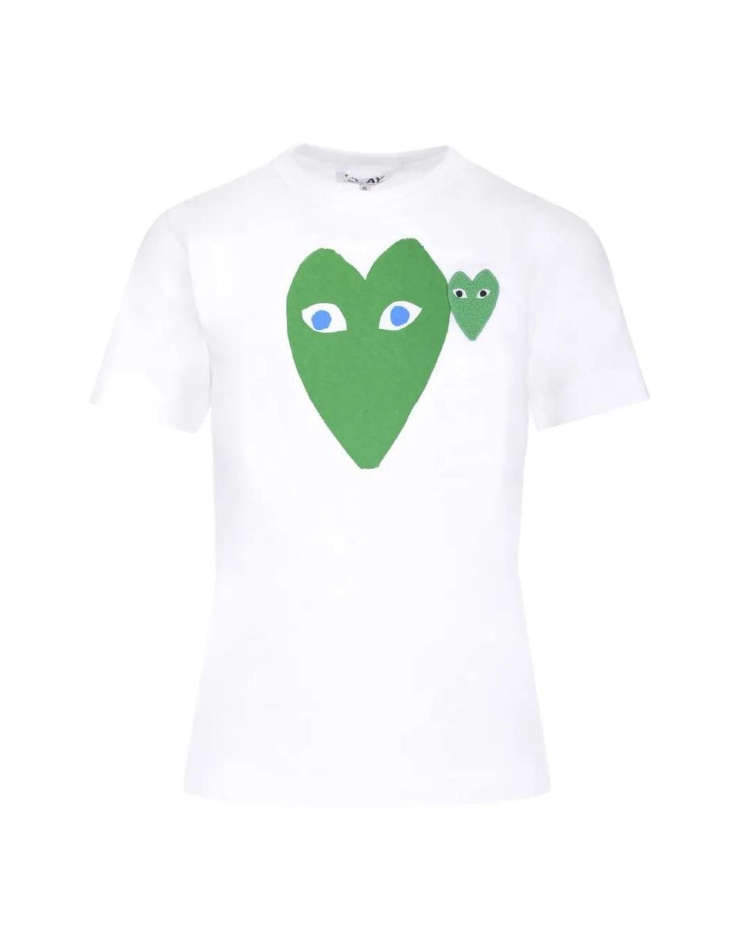 COMME DES GARÇONS PLAY Green Logo Print T-Shirt