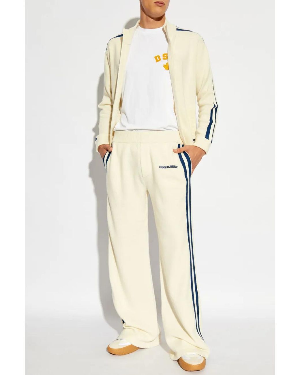 DSquared² Natural Zip-Up Sweatshirt for men
