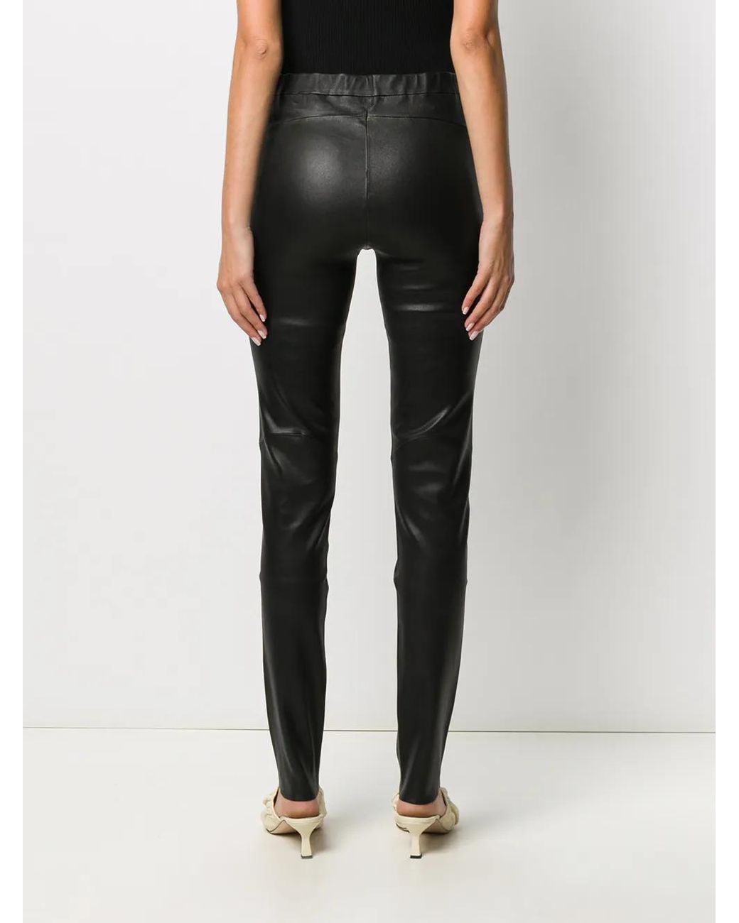Arma Black Skinny Leather Trousers