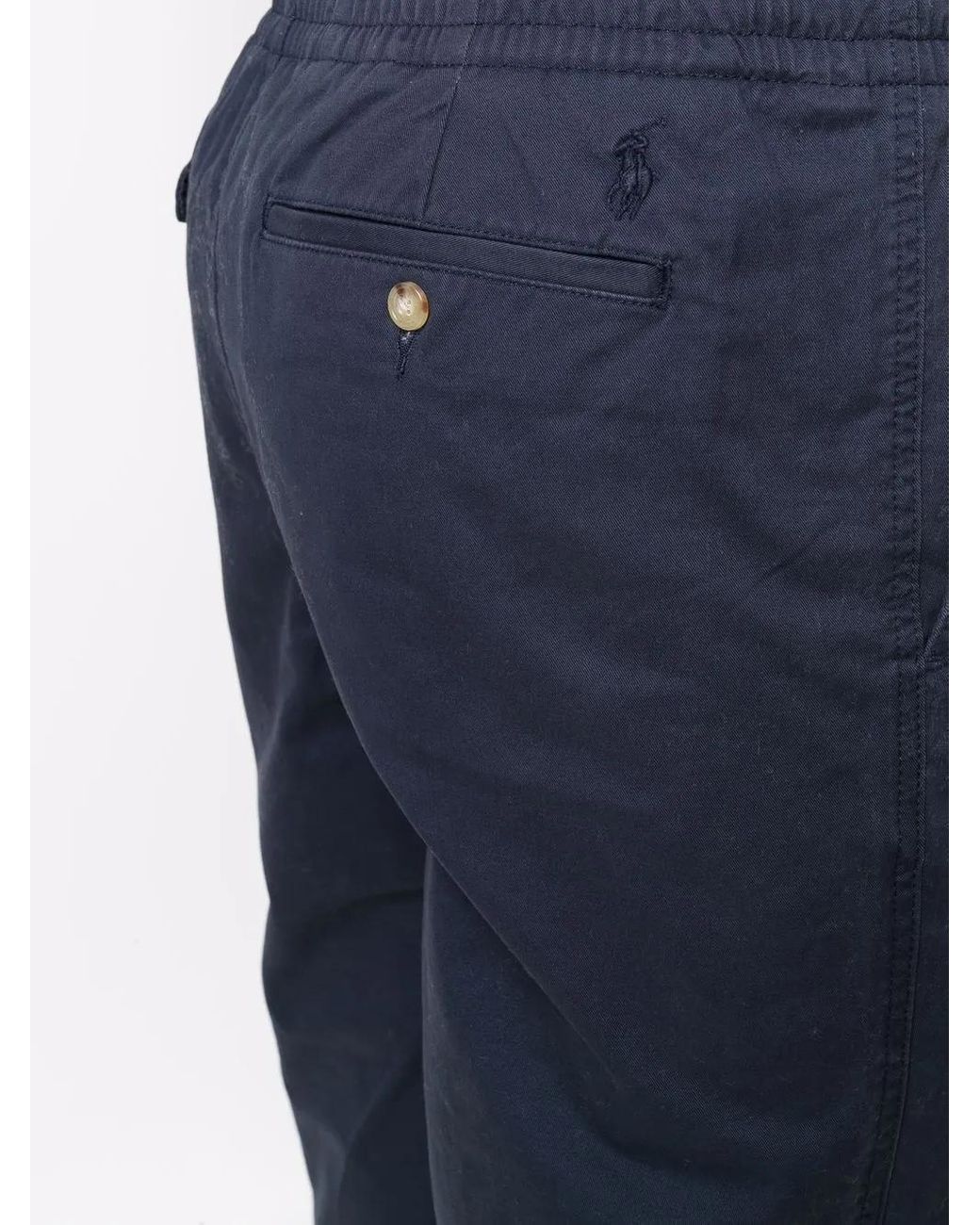 Polo Ralph Lauren Blue Navy Cotton Straight-leg Trousers - Men's - Cotton/spandex/elastane for men