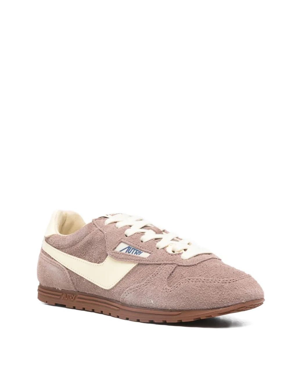 Autry Pink Windswept Low Suede Sneakers