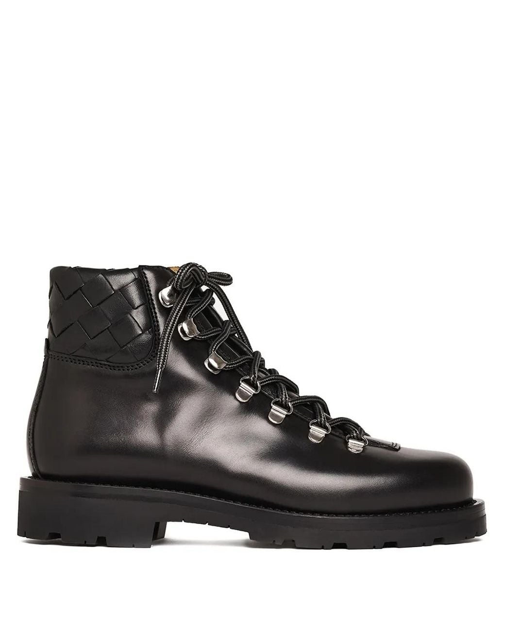 Scarosso Black Catherine Leather Lace-Up Boots
