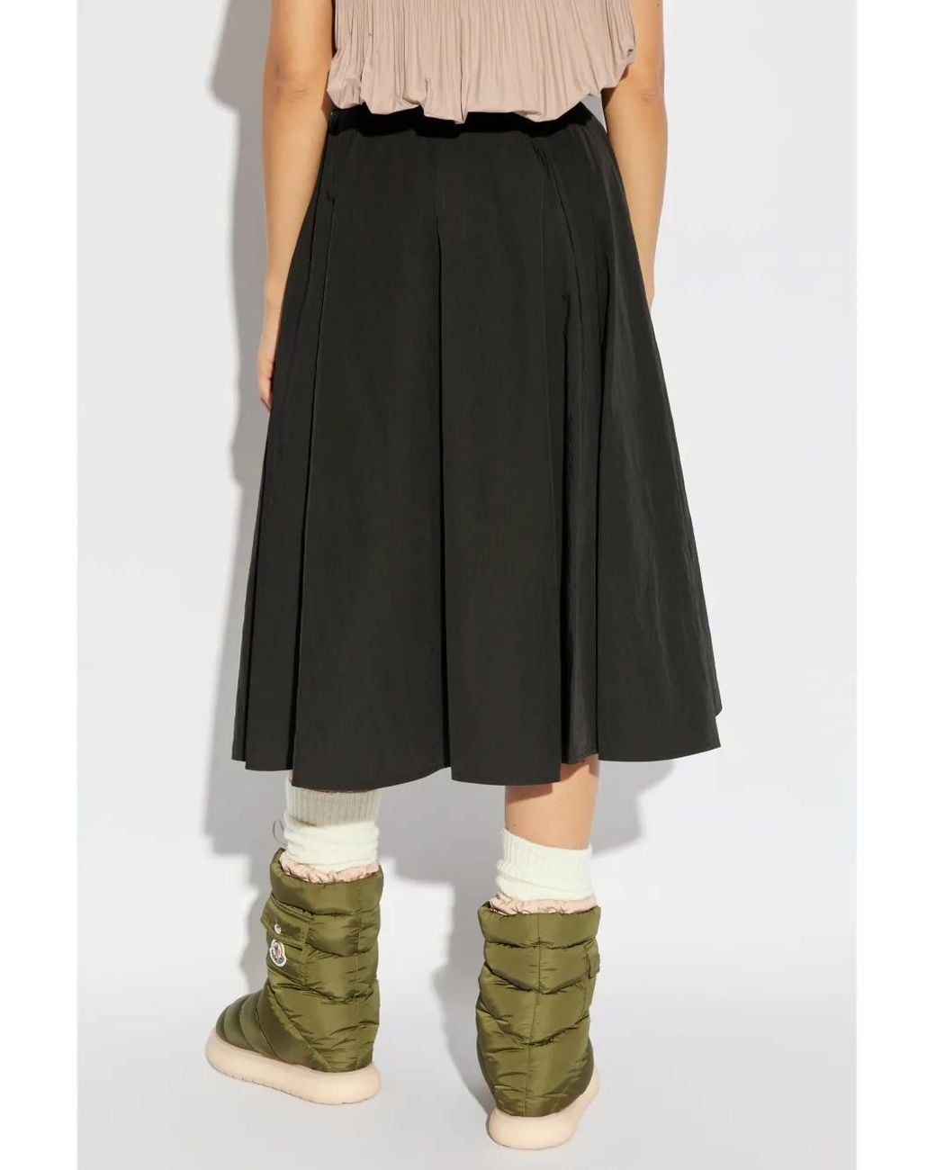 Moncler Black Skirt With Belt