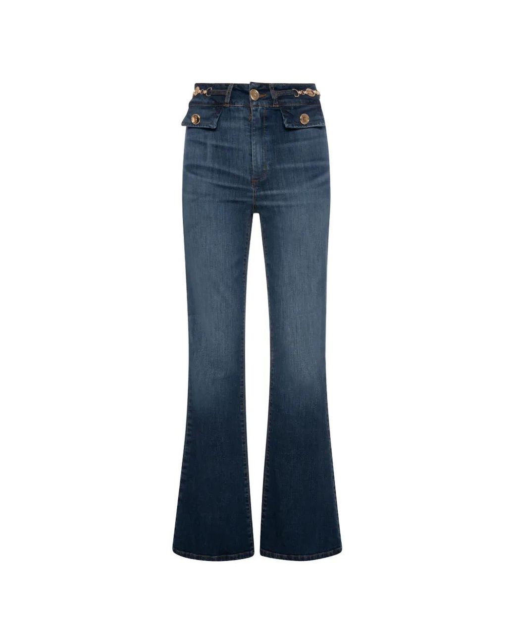 Fracomina Blue Jean Évasé À Détail De Chaîne