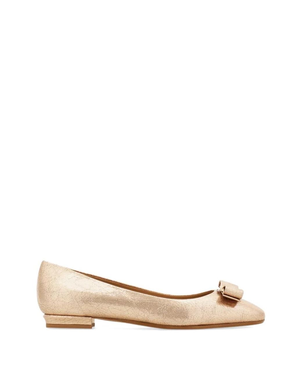 Ferragamo Natural Varina Ballet Flats