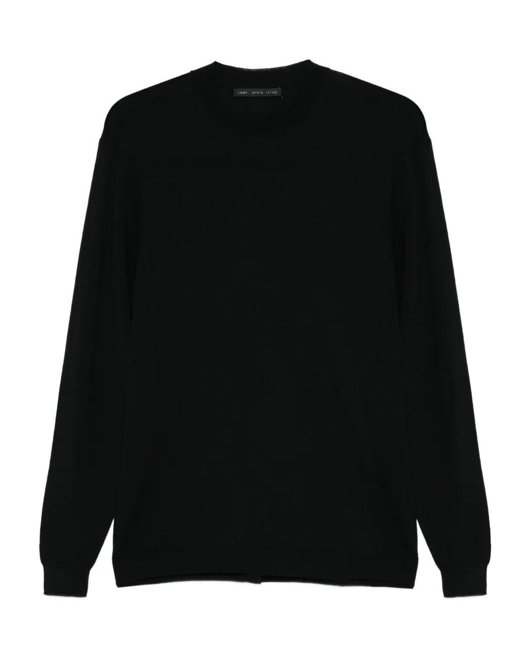 Low Brand Black Crew-Neck Sweater for men