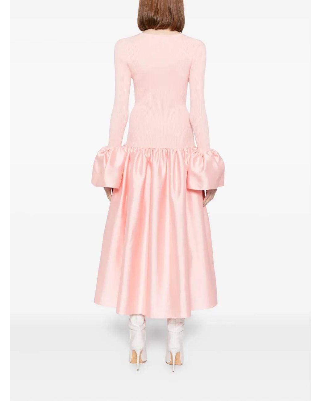 Cynthia Rowley Pink Flared-Sleeves Dress