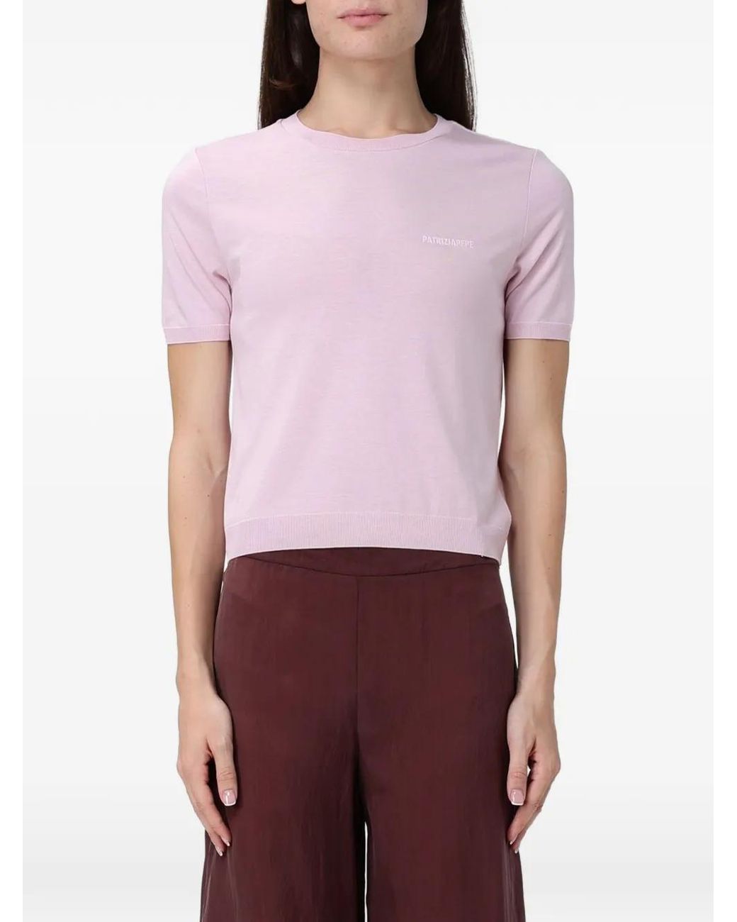 Patrizia Pepe Red Logo-Print Short-Sleeve T-Shirt