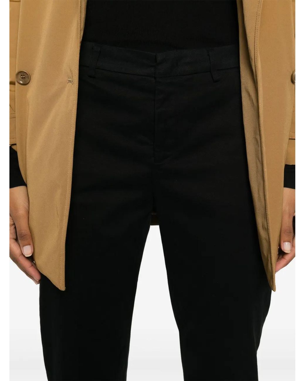 Aspesi Black Cropped Trousers