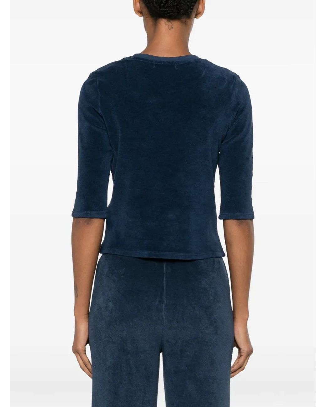Suzie Kondi Blue Terry-Cloth T-Shirt