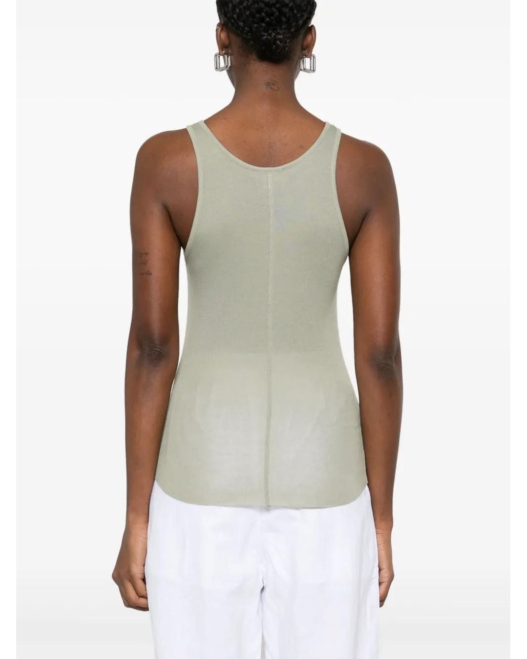 Thom Krom Natural Fine-Ribbed Tank Top