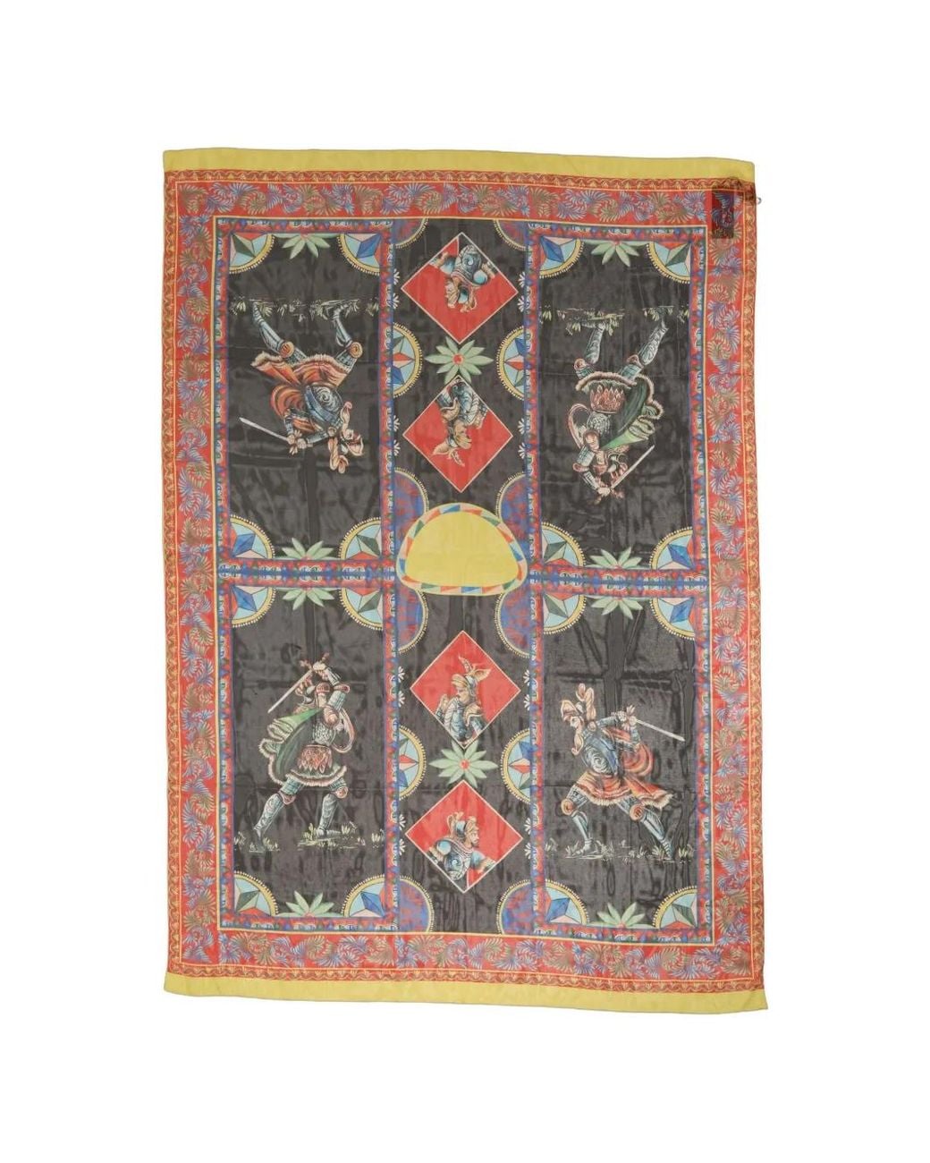 Dolce & Gabbana Black Silk Printed Shawl Stole Scarf