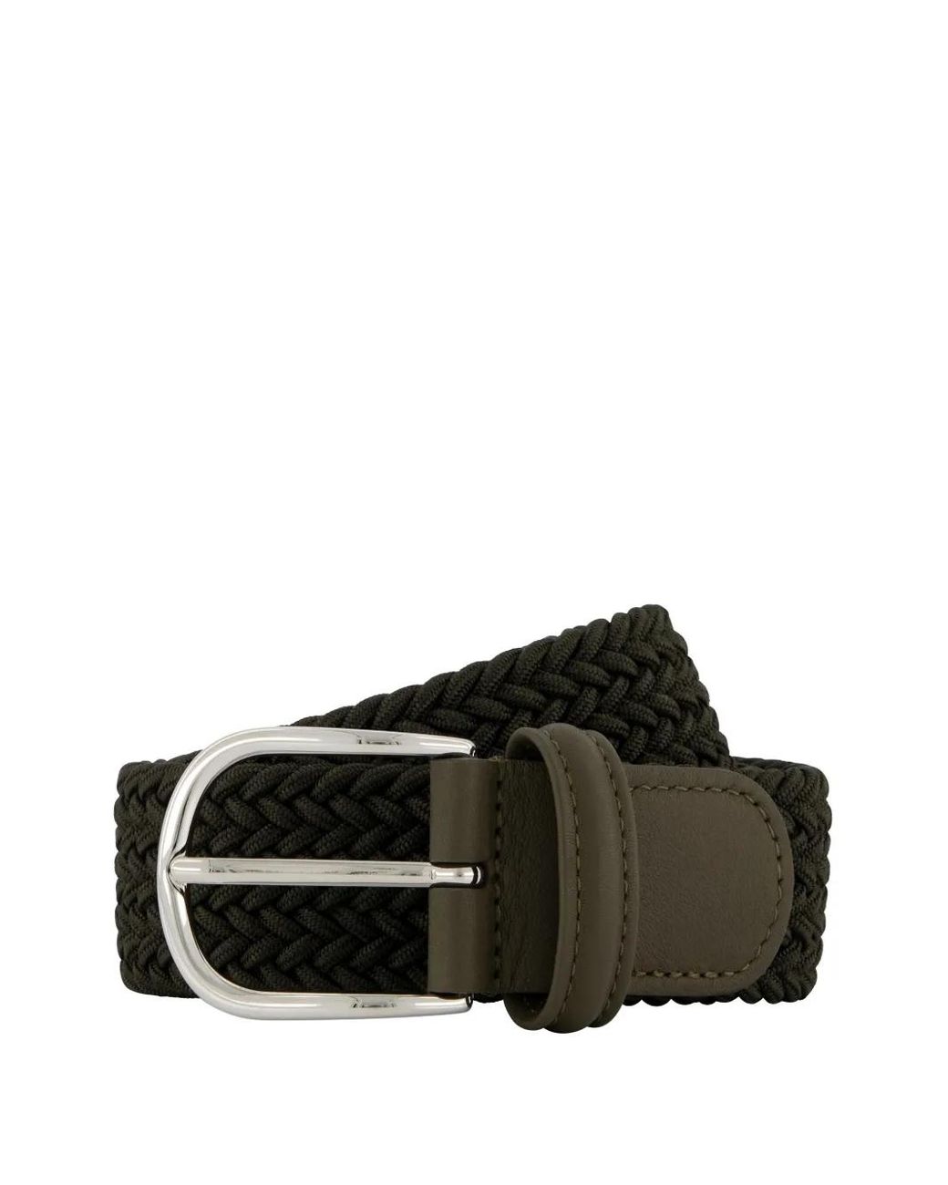 Andersons Black Leather Belt for men